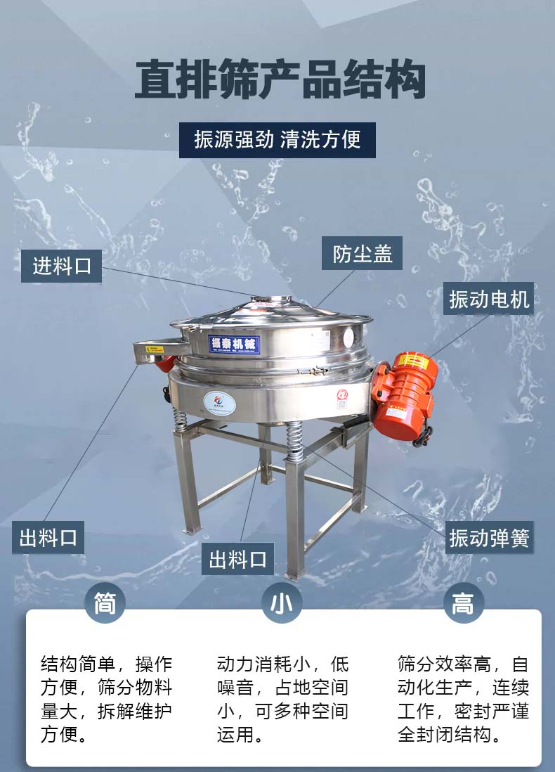 面粉直排篩的結構